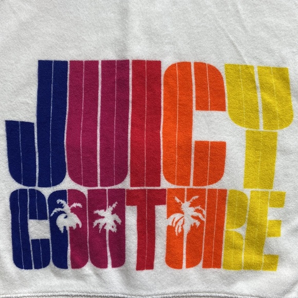 Juicy Couture Hooded Short Sleeve Terry Cloth Sweatshirt Size XXS - Picture 2 of 15